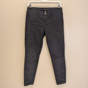 PrAna Pants Grey Skinny Pockets Hiking Camping Travel Lightweight Layer - Size 6